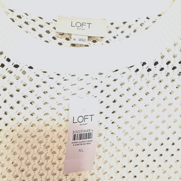NWT LOFT Pointelle Sweater - Picture 4 of 5